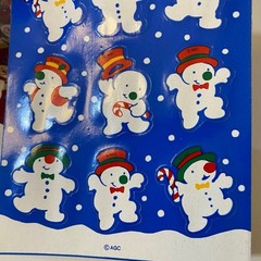 Vintage Christmas Stickers Set Hallmark Gibson AGC