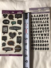 NEW Lot Of 4 Packages Of Stickers Metallic Kisses Lips Alphabet Flowers Sayings