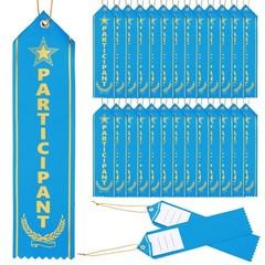 50 PCS Participant Award Ribbons 8×2 Inch Prizes For School Competition