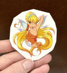 Winx Club Bloom Stella Aisha Flora Tecna Musa Fairy 6 Sticker Set