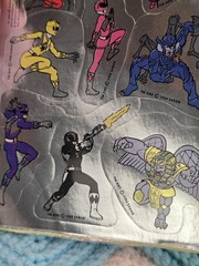 NOS 1994 Power Rangers Kids Hallmark Vintage Stickers 2 Sheets Silver