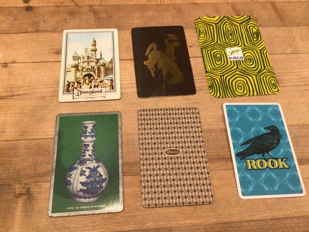 Playing Cards Mixed Lot of 6 ATC Swaps/Junk Journals/Scrapbooks/Crafts
