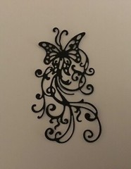 “Butterfly Lace” die cut embellishments 6 pcs 4-1/4” x 2-1/4” choose color