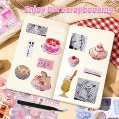 800Pcs Cute Scrapbook Stickers Travel Japanese Sticker Book for Adult Kawaii Kor