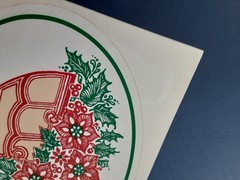vintage 80’s Current Christmas sticker sheet *damaged*