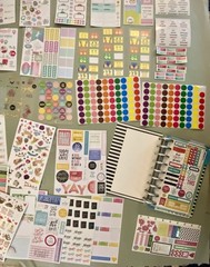 HUGE Lot of Happy Planner Stickers Over 140 Pages Of Stickers & 2 Binders