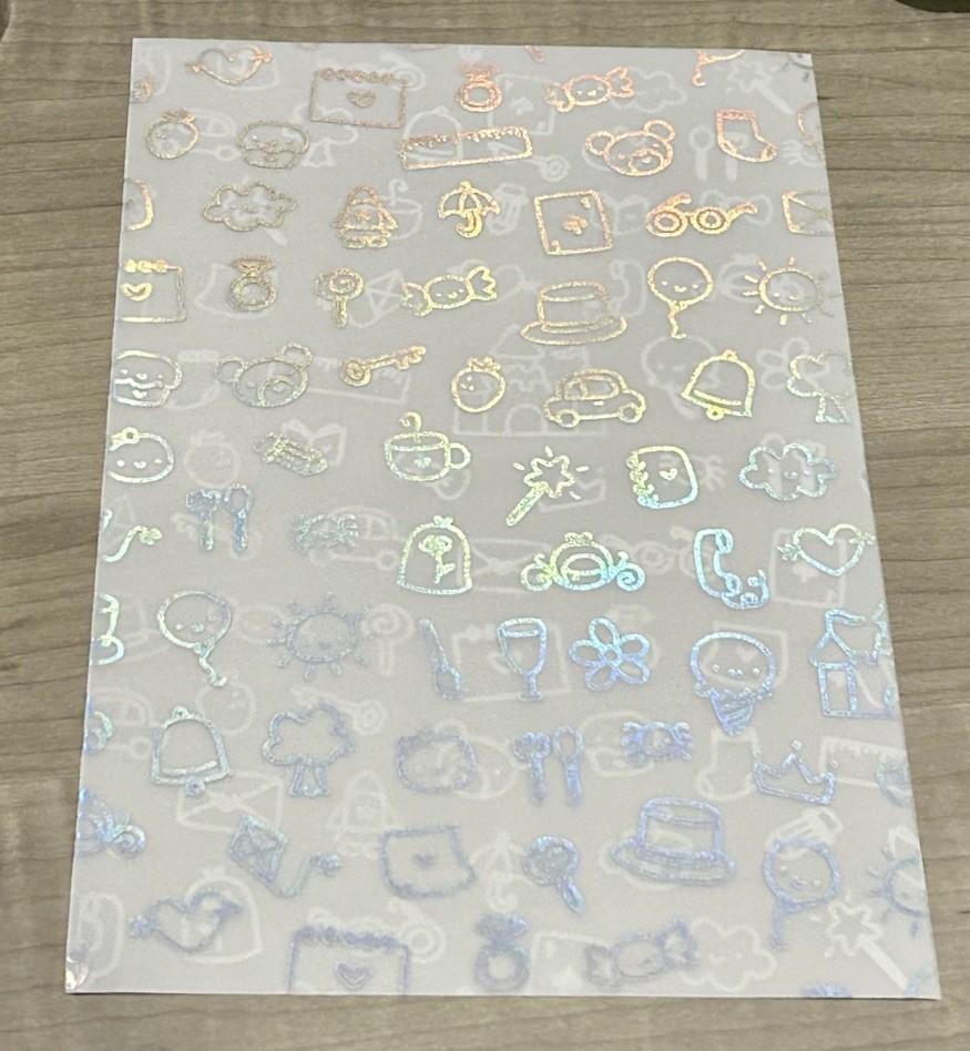 New Happie Scrappie x OMWL Collab Holo Foil Vellum Full Sheet A