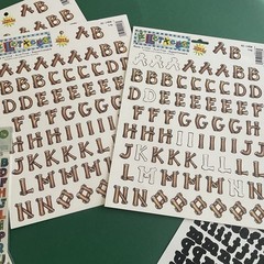 Vintage Sticker Lot- Francis Meyer Provo Craft Letters Alphabets Words Numbers