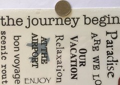 VACATION SLANG Stickers Approx.5-3/4″x12″Road Trip•Tropical•Paradise •Bon Voyage