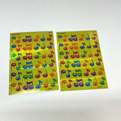 Vintage TREND Sparkle STAR SUN BRIGHTS STICKERS Prism Shimmer Foil Glitter..