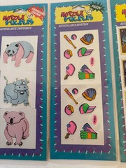 Vintage Hotzee Stickers Lot Of 3 Changing Colour – Fuzzy – Stamp New Sealed