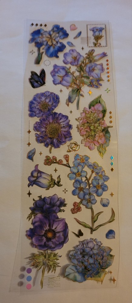 Ornate Sheets Shiny Floral Forest Mushroom Butterfly Scrapbooking Stickers
