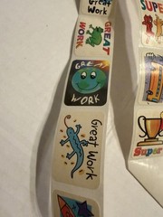 Vintage School Stickers Rolls Perfect Print Reward Teacher 600+ With Dispenser