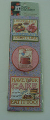 NEW SEALED Mary Engelbreit Three 3-Dimensional Stickers -3 Stickers/pk Acid Free