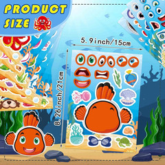 24 Ocean Animal Stickers for Kids – Make a Face & DIY Sea Creature Crafts