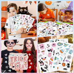 26 Sheets Halloween Stickers Crafts – 520Pcs Pumpkin Spider Skeleton Ghost Witch
