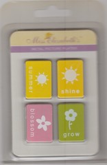 Miss Elizabeth’s METAL PICTURE PLATES-2 PACKS-SUMMER-GROW-SHOP-MUSIC-8pcs TOTAL