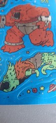 vintage Stickers,space Aliens Monsters Shiny Mylar Foiled Rare 1 Sheet 3m 1990