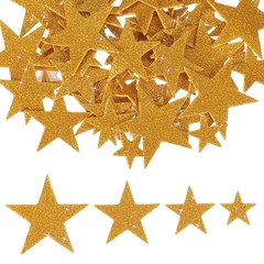 Star Foam Stickers, 140Pcs EVA Self Adhesive Glitters, Golden