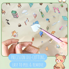 6 Sets Large 3D Sticker Scene Book with 800+ Stickers & 6 Big Dream House Scenes