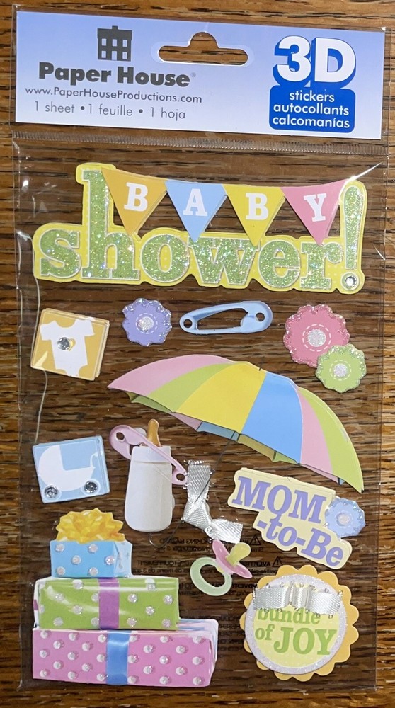 Paper House Baby Shower Party Gifts Mommy To Be Bundle Of Joy Scrapbook Stickers