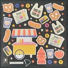 Pipsticks “City Tourist” (January 2022) Sticker Sheets (4x4in)