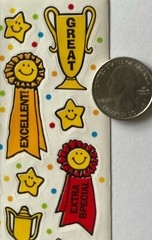 RIBBONS & TROPHY Stickers (26pcs)AGC•Children’s Reward •Nice Work•Sports•School•