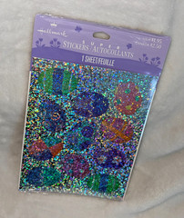 New Sealed Hallmark Easter Sparkle Glitter Multi Color Easter Egg Stickers