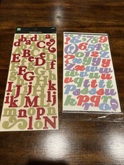 NEW Lot Of 11 Sticker Letters & Numbers For Paper Crafting
