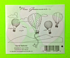 Vintage Mrs. Grossman’s Hot Air Balloons Sticker Sheet Style 1