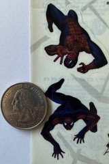 SPIDER-MAN Mylar Stickers(22pc) Marvel•Vintage 2002•Cartoon •Movie•Card Making•