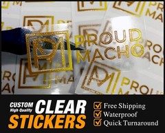 Custom CLEAR stickers Bulk | Die Cut CLEAR Labels | print Business Logo Sticker