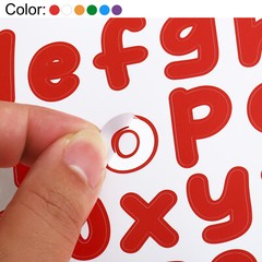 Alphabet Letters Numbers Stickers Set, 6 Sheets Self Adhesive Decal, Multi-color
