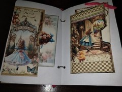 Beautiful Alice In Wonderland Junk Journals Scrapbook USA Seller