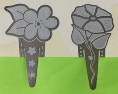 SILVER SPRING FLORAL CLIP(2pc)American Traditional•Journaling Memories•Scrapbook