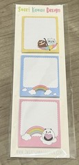 Sweet Kawaii Design 3 Piece Sticky Notes Notepad