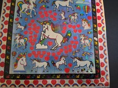 Vintage Stickers Unicorns Rainbow Hearts Prism Sticker Sheet VTG 90s PLS READ
