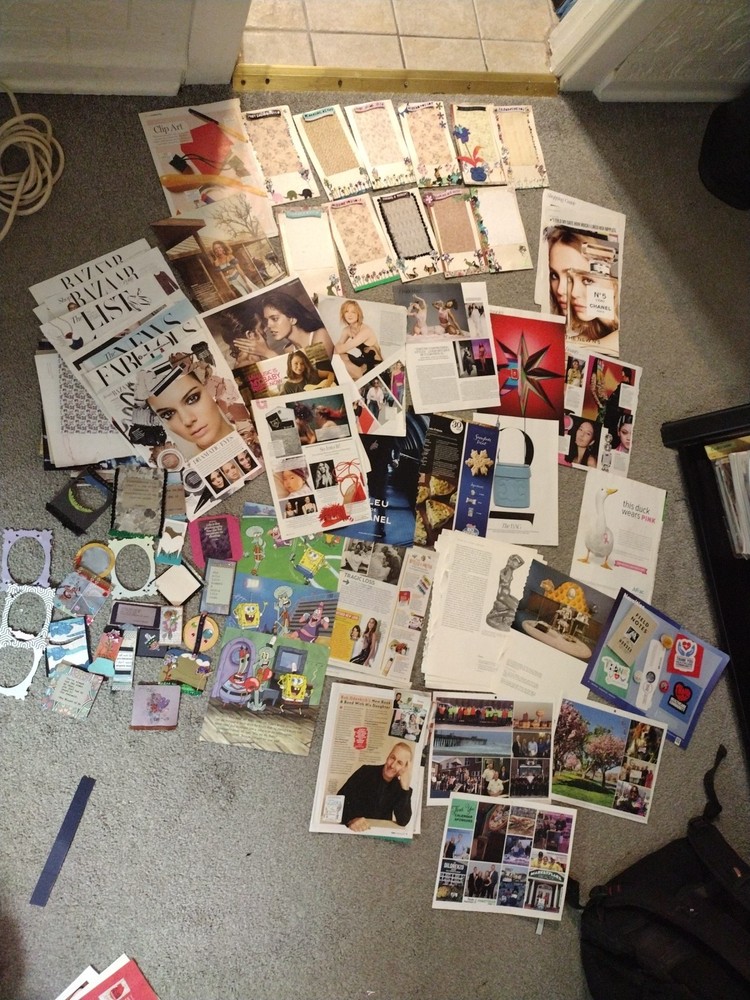 100+ Loose Magazine Pages Paper Scraps Card Candy Scrapbook Kit- Paper Crafts
