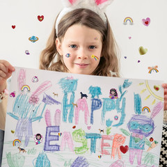 500+ Piece Kids Stickers Mix – Common, Holographic, Glitter Foil, 3D Puffy