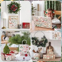 BBTO 12 Sheets Christmas Rub on Transfers for 5.5 x 5.7 inches, Multicolor
