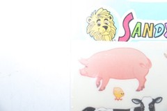 Sandylion FARM ANIMALS cow horse goat pig duck sheep Stickers Vintage Rare 2001