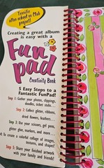 Fun Pad ,Spiral Craft Creativity Activity Book Scrapbooking Stickers 100 pages