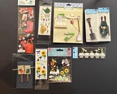 Garden Vegetables: Large Lot (19) Scrapbook Embellishments Stickers Jolee’s Plus