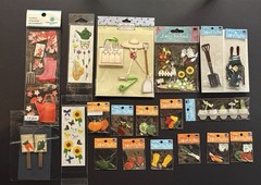 Garden Vegetables: Large Lot (19) Scrapbook Embellishments Stickers Jolee’s Plus