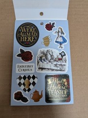 Alice In Wonderland Halloween Scrapbook Sticker Book 337 pc Mad Hatter Teacups