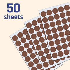 2000 Pack, 3/4″ Round Dot Stickers Circle Labels – Brown