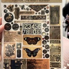 Crafters Square Paper Craft Rub On Transfer Stickers Decals Butterfly