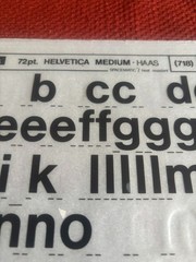 5 Letraset INSTANT LETTERING Transfer Letters 60 & 72pt Helvetica Bold & Med 3
