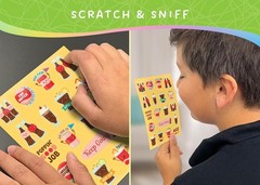 Scented Cola Bottle Stickers – 114 Count Scratch and Sniff for Classroom Use