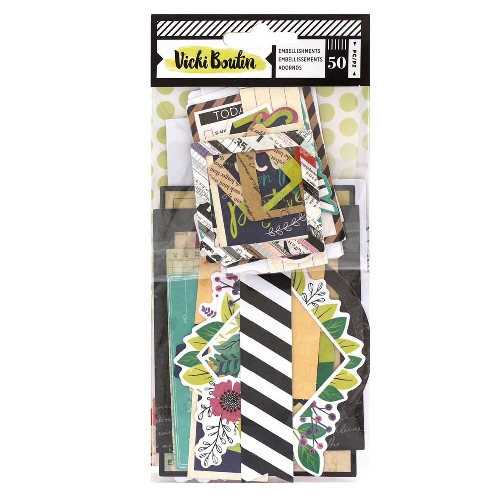 Vicki Boutin COLOR KALEIDOSCOPE (50pc) FRAMES & JOURNALING EPHEMERA DIE CUTS